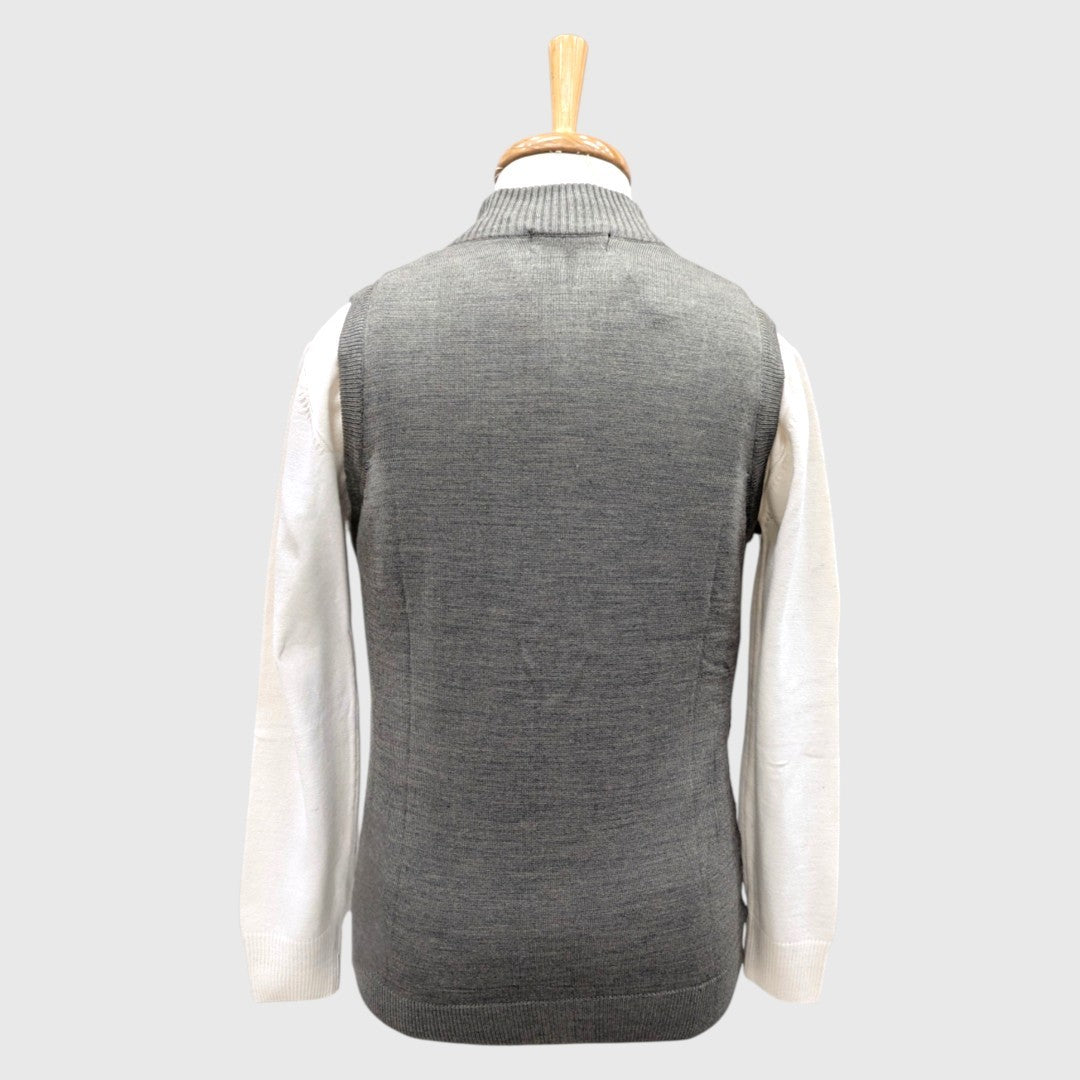 MEN'S SLEEVELESS FULL ZIP REVERSIBLE SWEATER