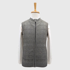 MEN'S SLEEVELESS FULL ZIP REVERSIBLE SWEATER
