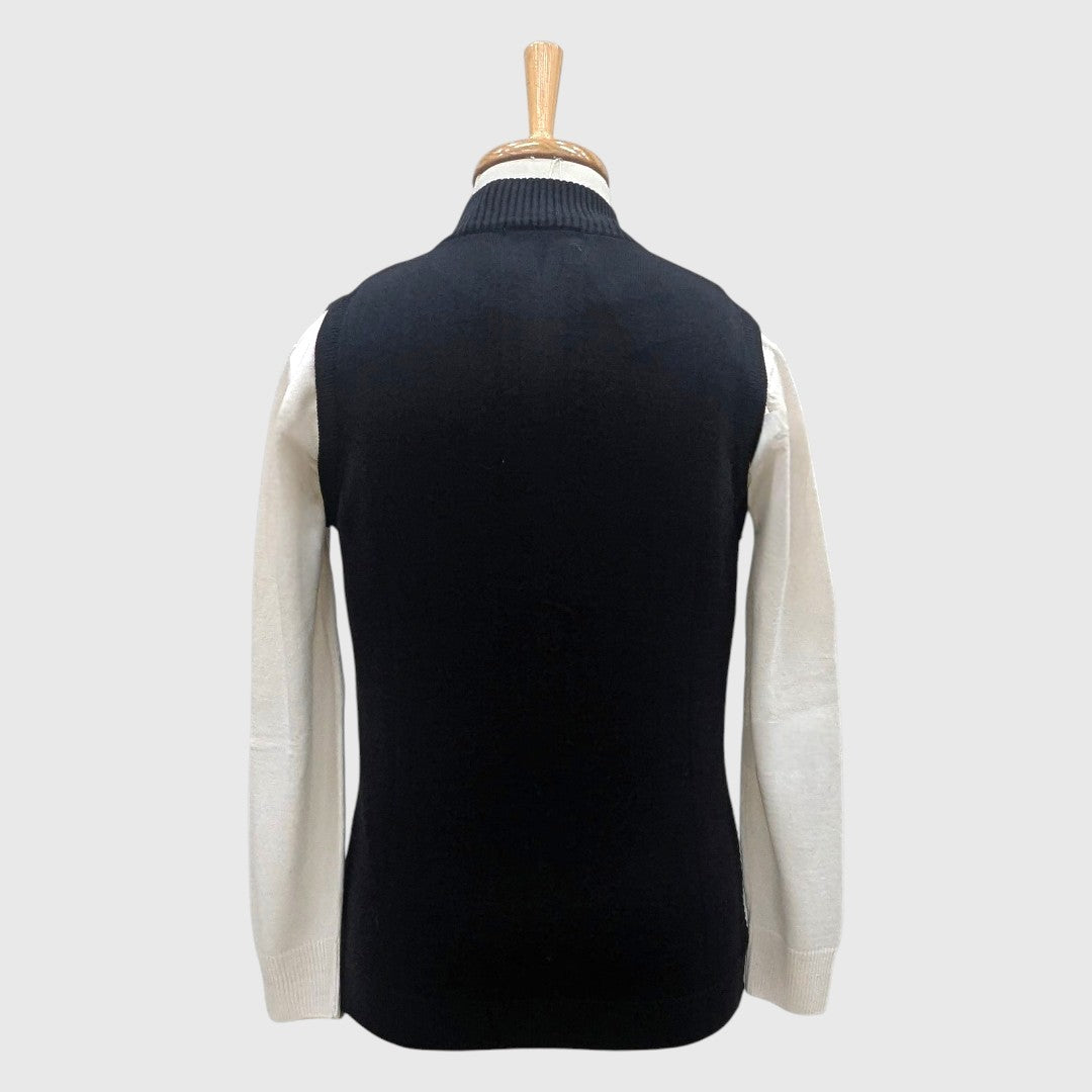 MEN'S SLEEVELESS FULL ZIP REVERSIBLE SWEATER
