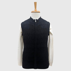 MEN'S SLEEVELESS FULL ZIP REVERSIBLE SWEATER