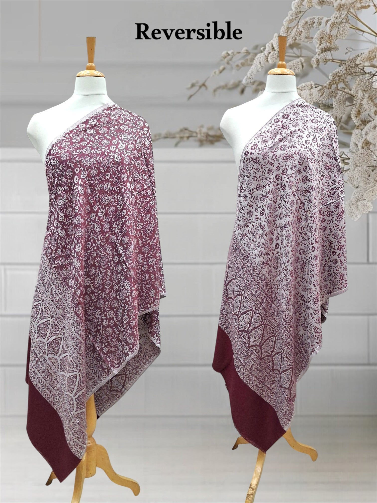 WOMEN'S WOOLEN STOLE REVERSIBLE