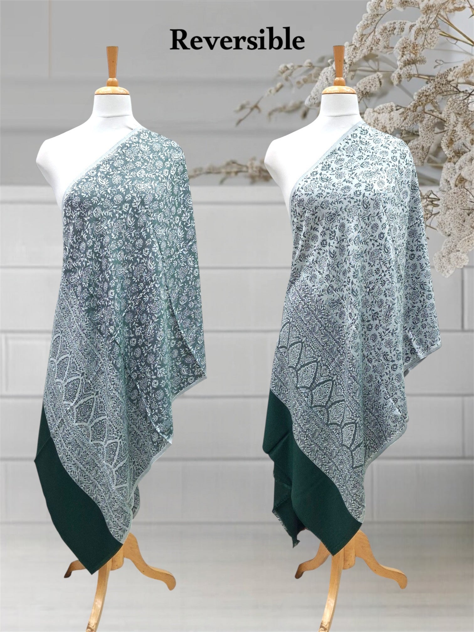 WOMEN'S WOOLEN STOLE REVERSIBLE