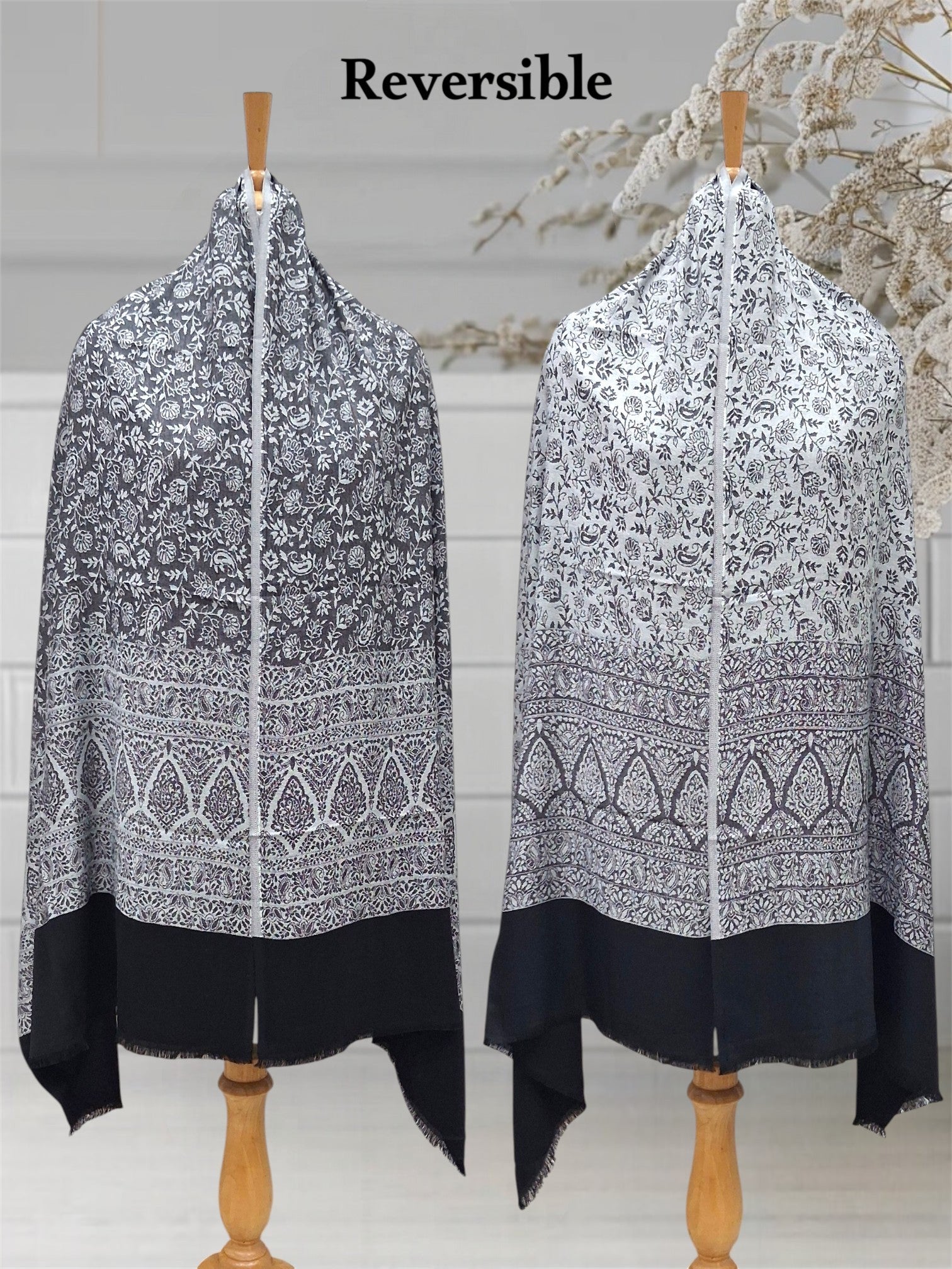 WOMEN'S WOOLEN STOLE REVERSIBLE