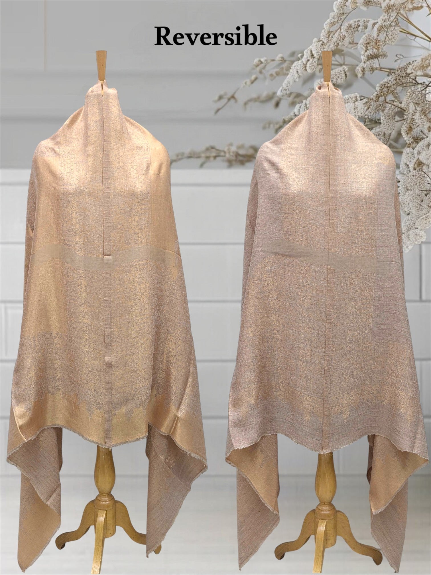 WOMEN'S SHAWL ACRO WOOL REVERSIBLE