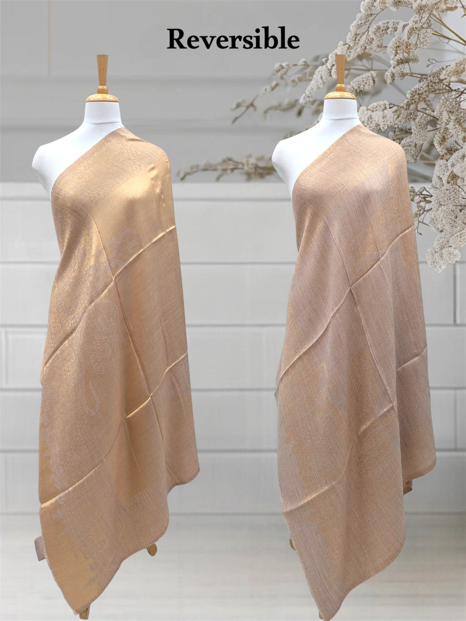 WOMEN'S SHAWL ACRO WOOL REVERSIBLE