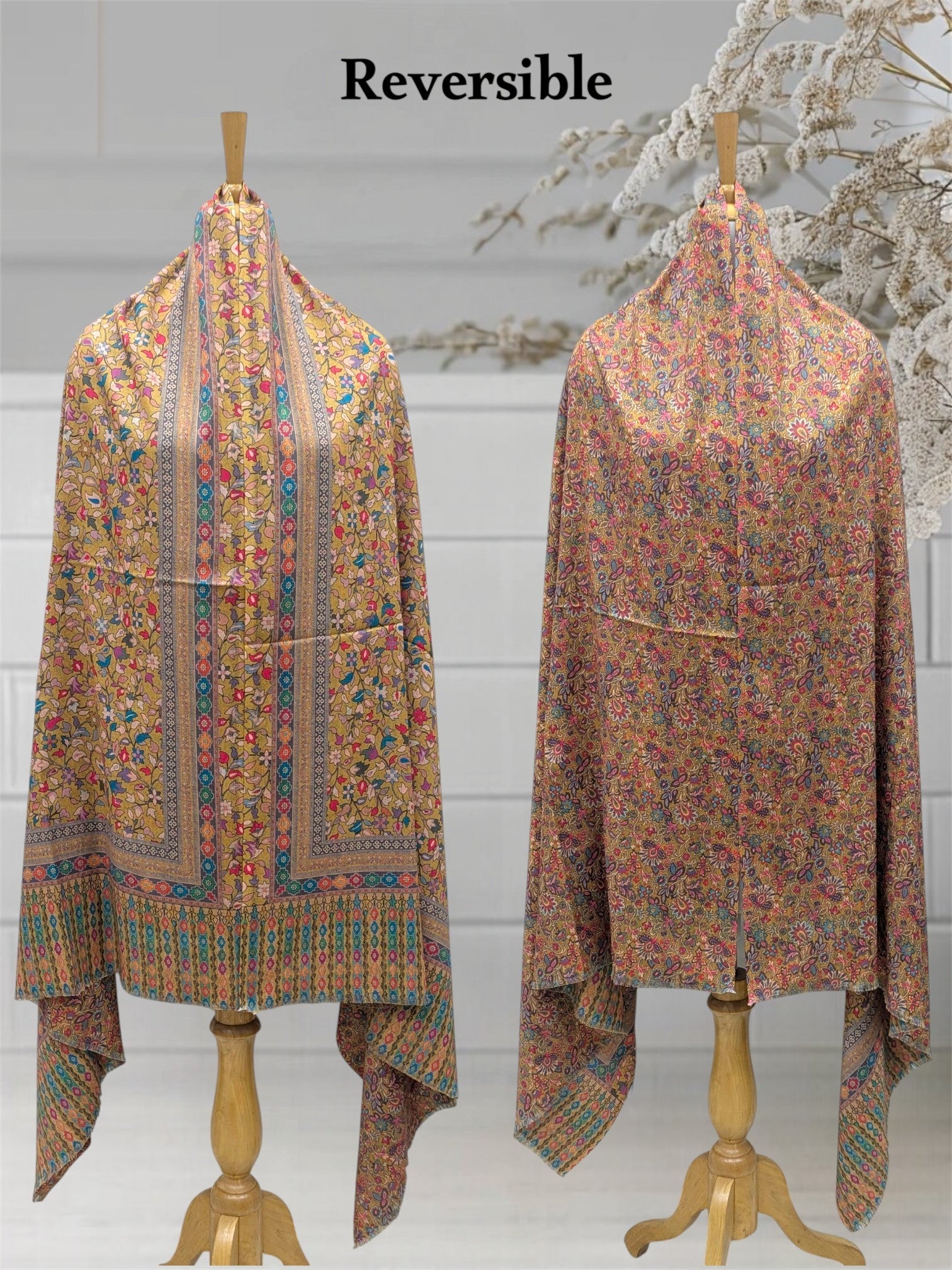 WOMEN'S SHAWL ACRO WOOL REVERSIBLE