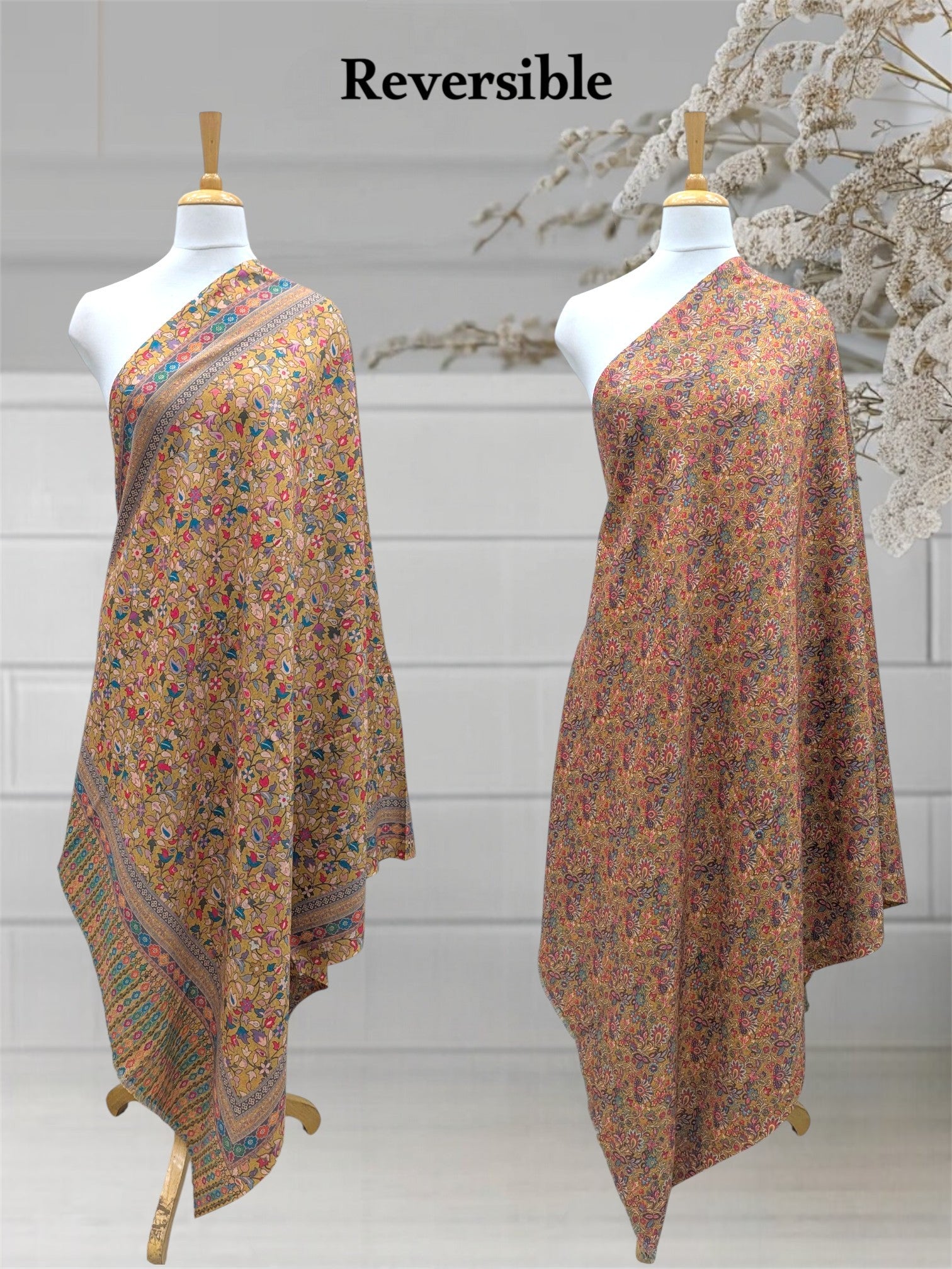 WOMEN'S SHAWL ACRO WOOL REVERSIBLE