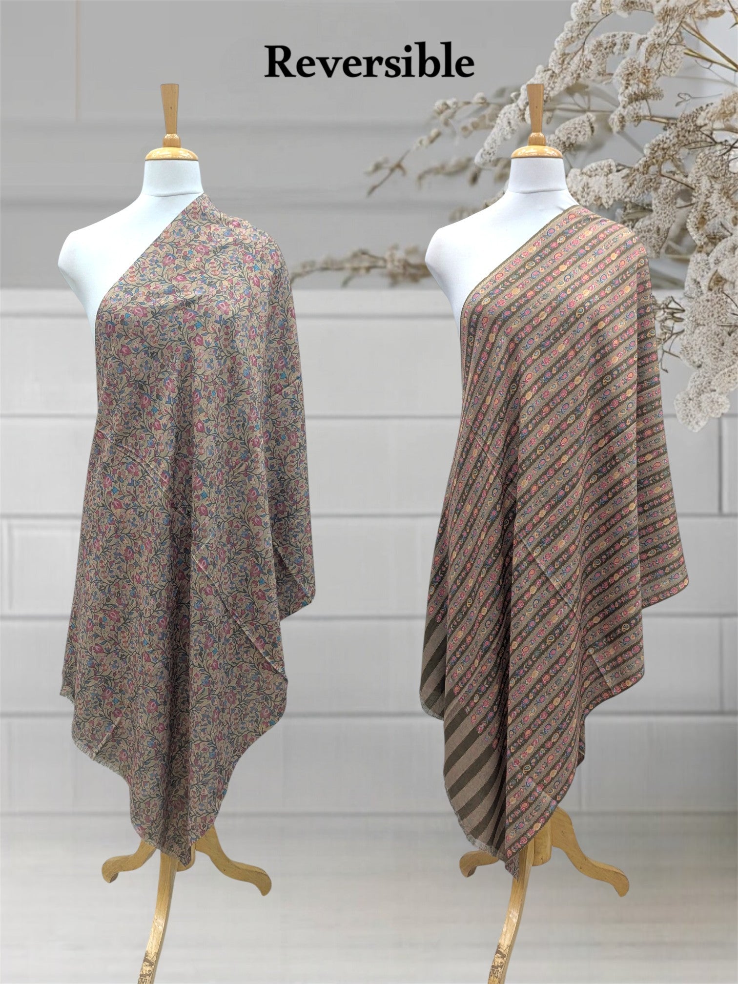 WOMEN'S WOOLEN STOLE REVERSIBLE