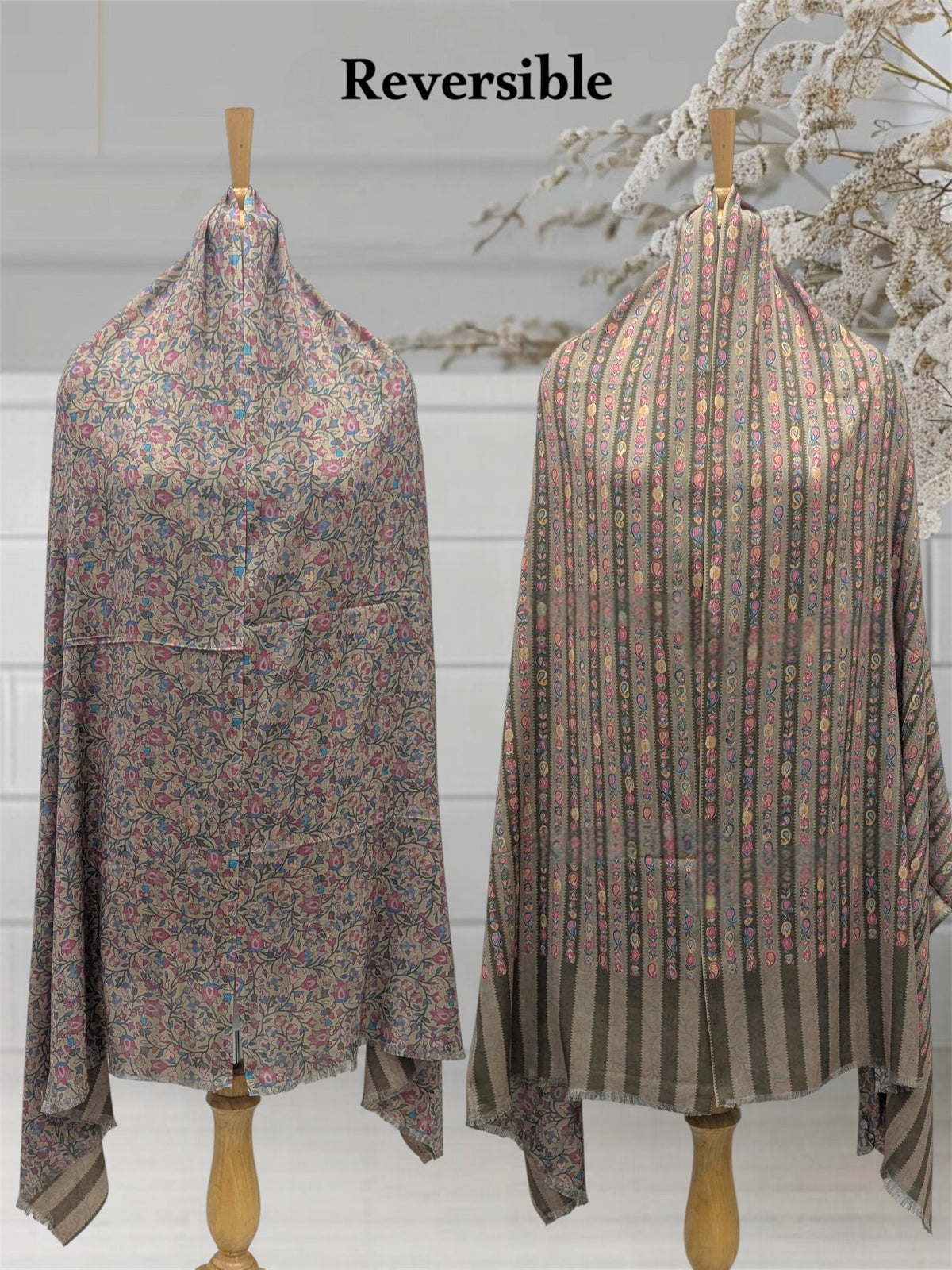 WOMEN'S WOOLEN STOLE REVERSIBLE