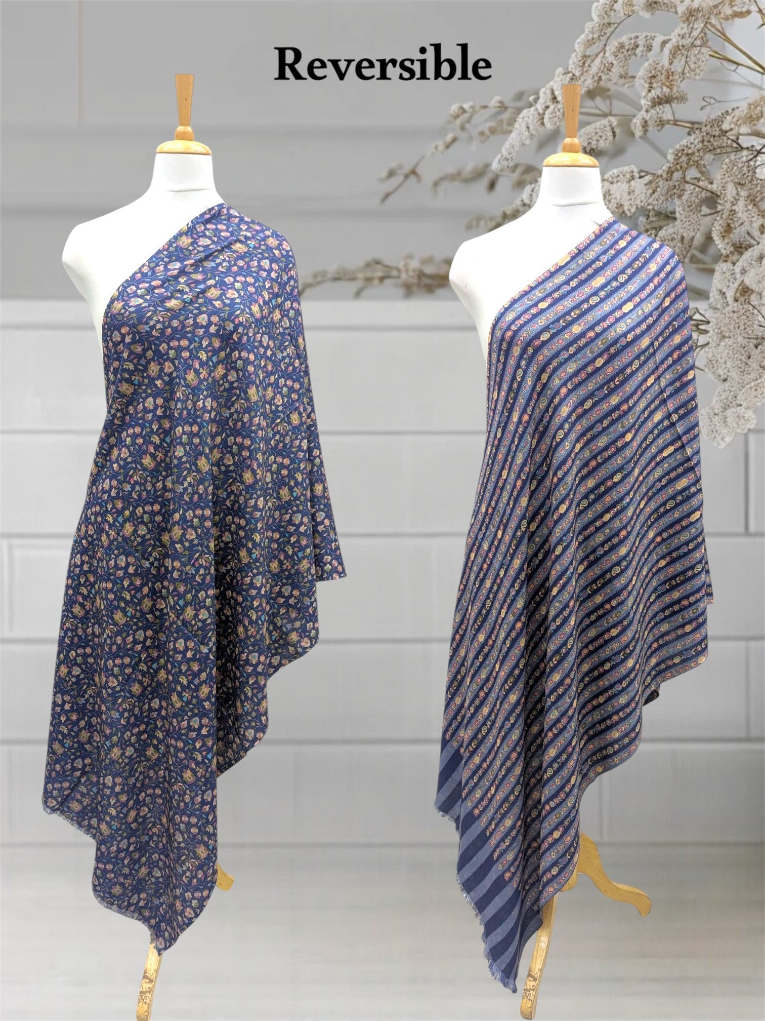 WOMEN'S WOOLEN STOLE REVERSIBLE