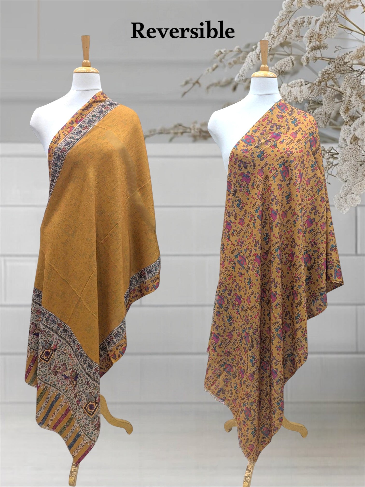 WOMEN'S WOOLEN STOLE REVERSIBLE