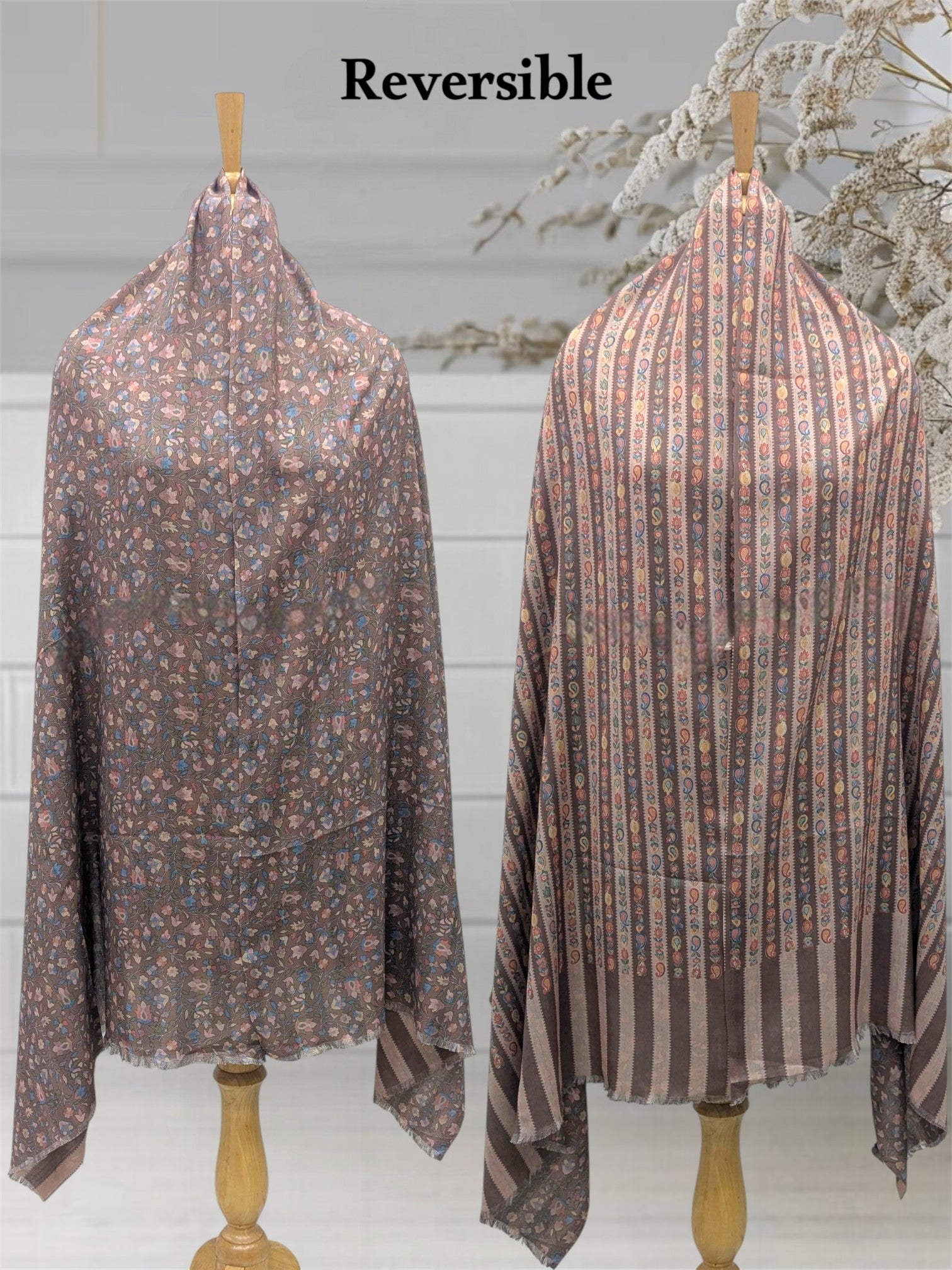 WOMEN'S WOOLEN STOLE REVERSIBLE