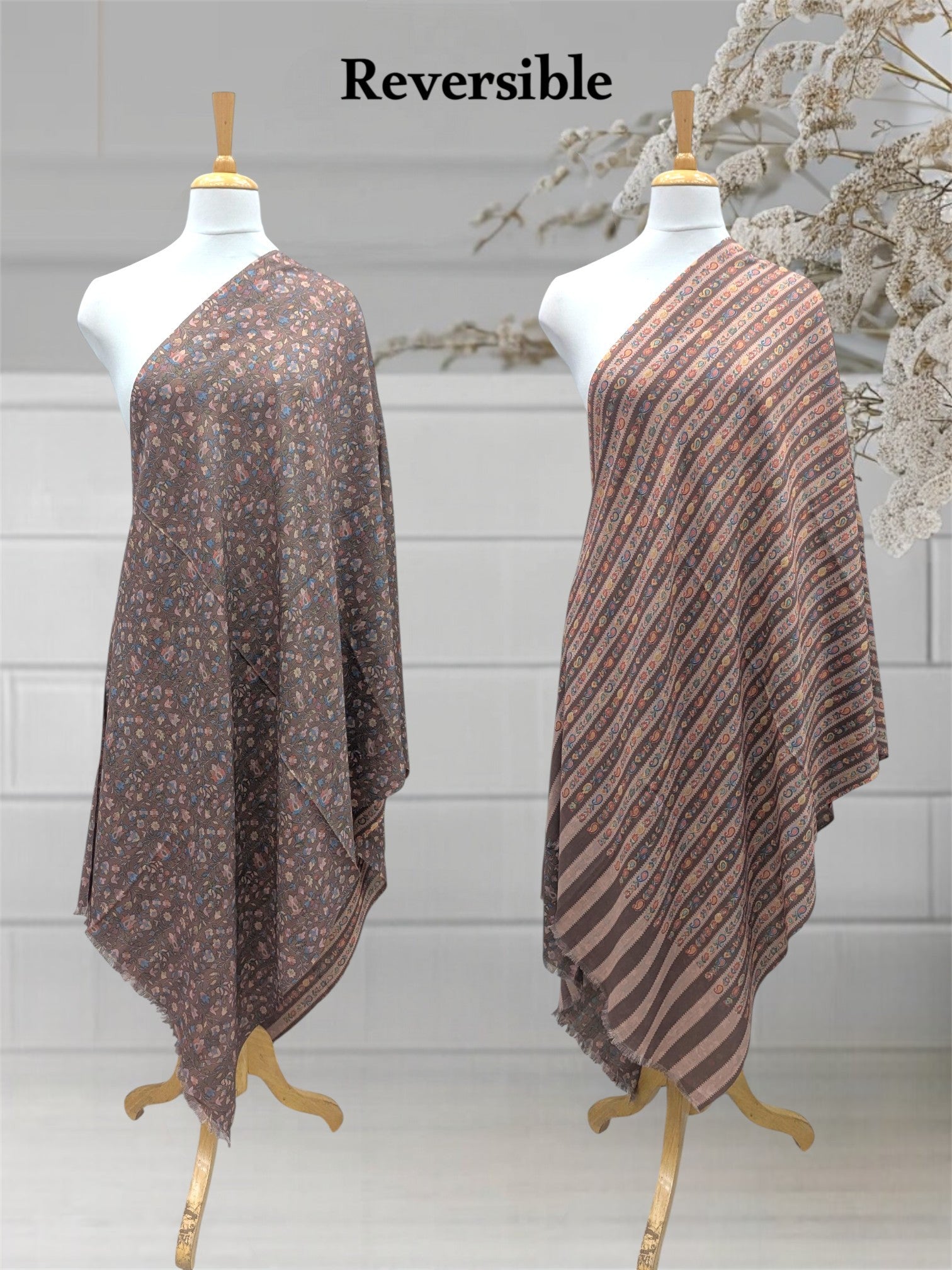 WOMEN'S WOOLEN STOLE REVERSIBLE