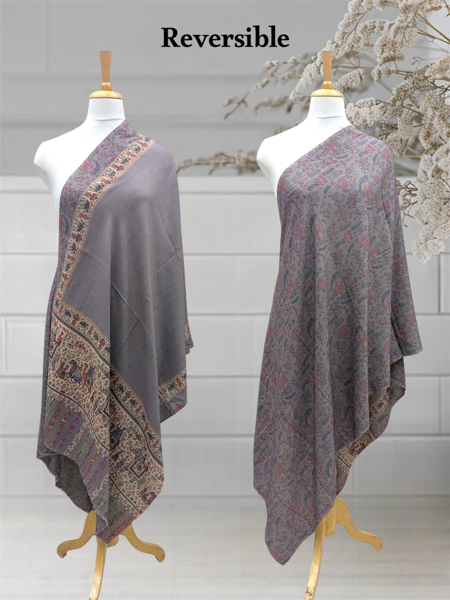 WOMEN'S WOOLEN STOLE REVERSIBLE