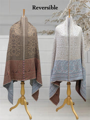 WOMEN'S SHAWL ACRO WOOL REVERSIBLE