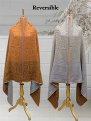 WOMEN'S SHAWL ACRO WOOL REVERSIBLE