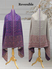 WOMEN'S SHAWL ACRO WOOL REVERSIBLE