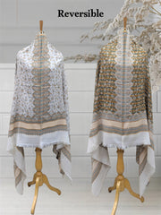 WOMEN'S SHAWL ACRO WOOL REVERSIBLE