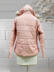 Women Jacket Pink Snow and Wind Resistance 7124