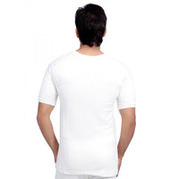 Men HS Cotton Body Warmers White 301 Quilted Thermals