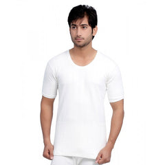 Men HS Cotton Body Warmers White 301 Quilted Thermals