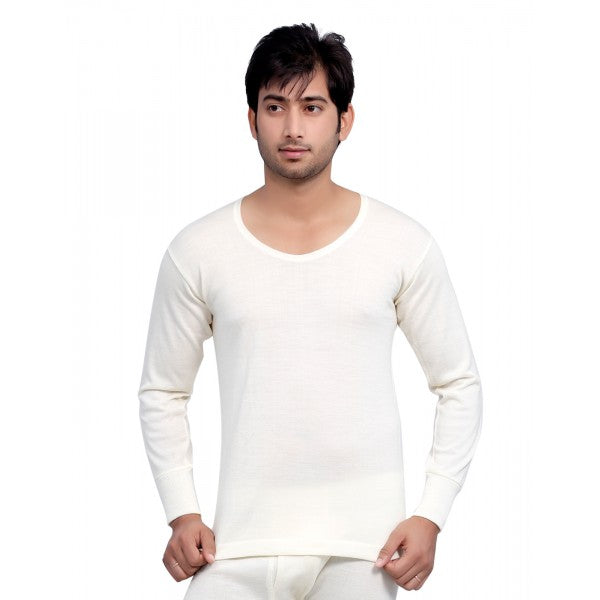 Mens merino Wool FS thermal Cream 523 Pure Merino Wool & WoolMark Certified 100% natural and breathable Wear Wool, Not Fossil Fuel