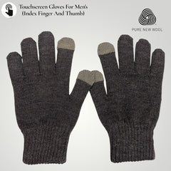 PURE WOOL MENS HAND GLOVES
