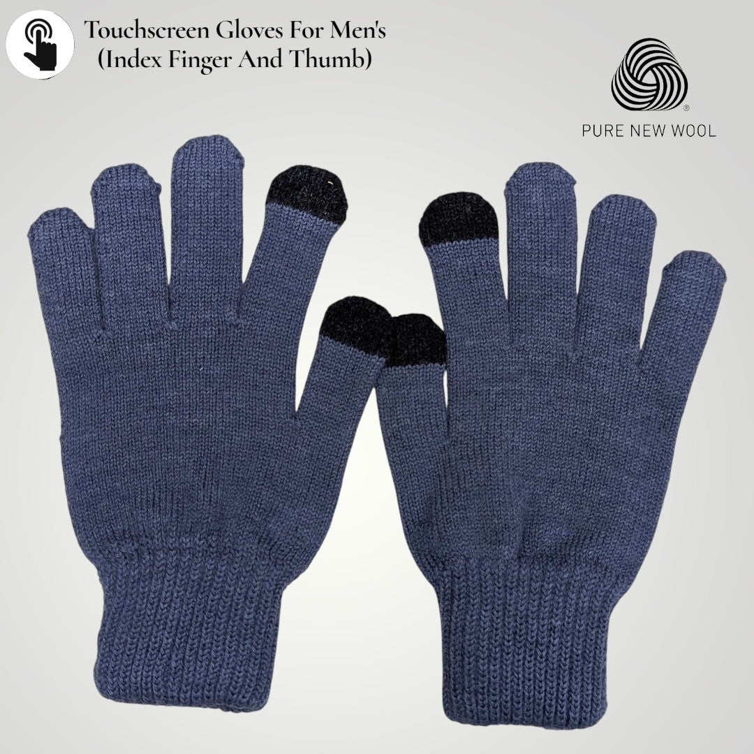 PURE WOOL MENS HAND GLOVES