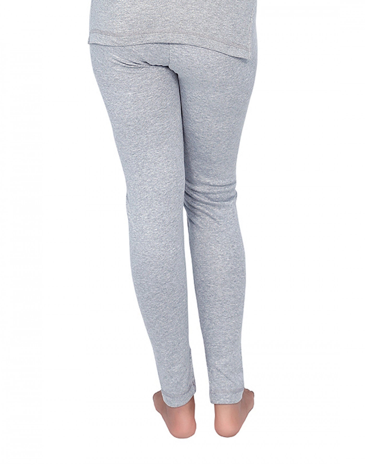 Woman Spandex Drawer Thermal Grey Lycra Polyester Mix Thermals