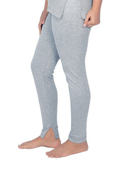 Woman Spandex Drawer Thermal Grey Lycra Polyester Mix Thermals