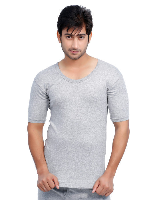 Men Spandex HS Themal Body warmers Grey 201 with Lycra Lycra Polyester Mix Thermals