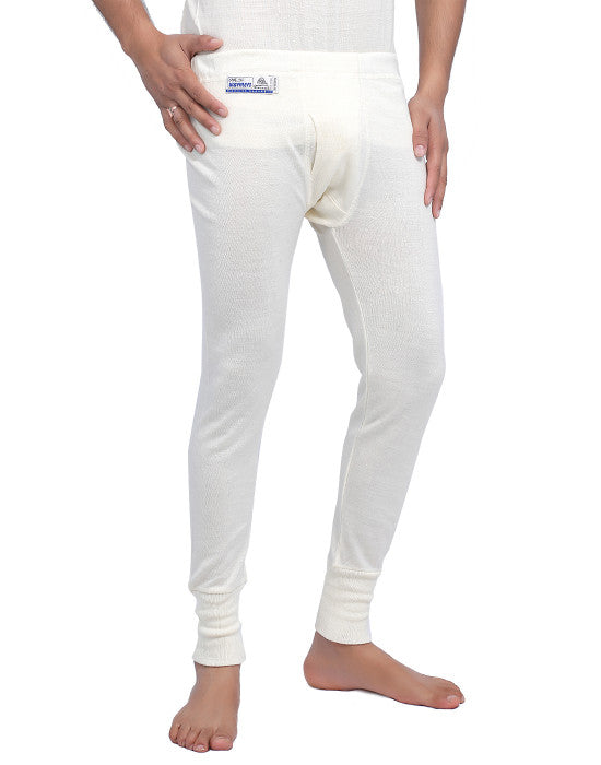 Merino Wool Mens Long John Cream 527 Pure Merino Wool & WoolMark Certified 100% natural and breathable Wear Wool, Not Fossil Fuel